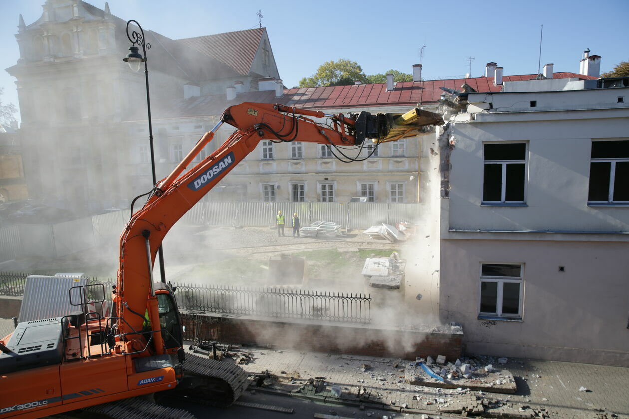 Rozbiórka budynków szpitala przy ulicy Staszica w Lublinie - Autor: Paweł Buczkowski