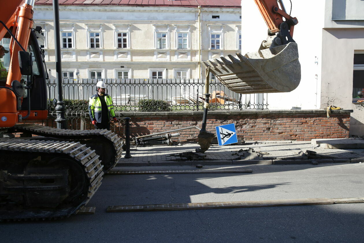 Rozbiórka budynków szpitala przy ulicy Staszica w Lublinie