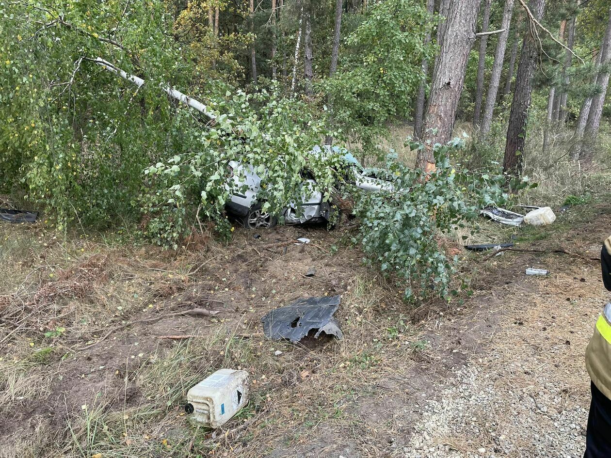  Śmiertelny wypadek w powiecie łukowskim  - Autor: Komenda Powiatowa Państwowej Straży Pożarnej w Łukowie