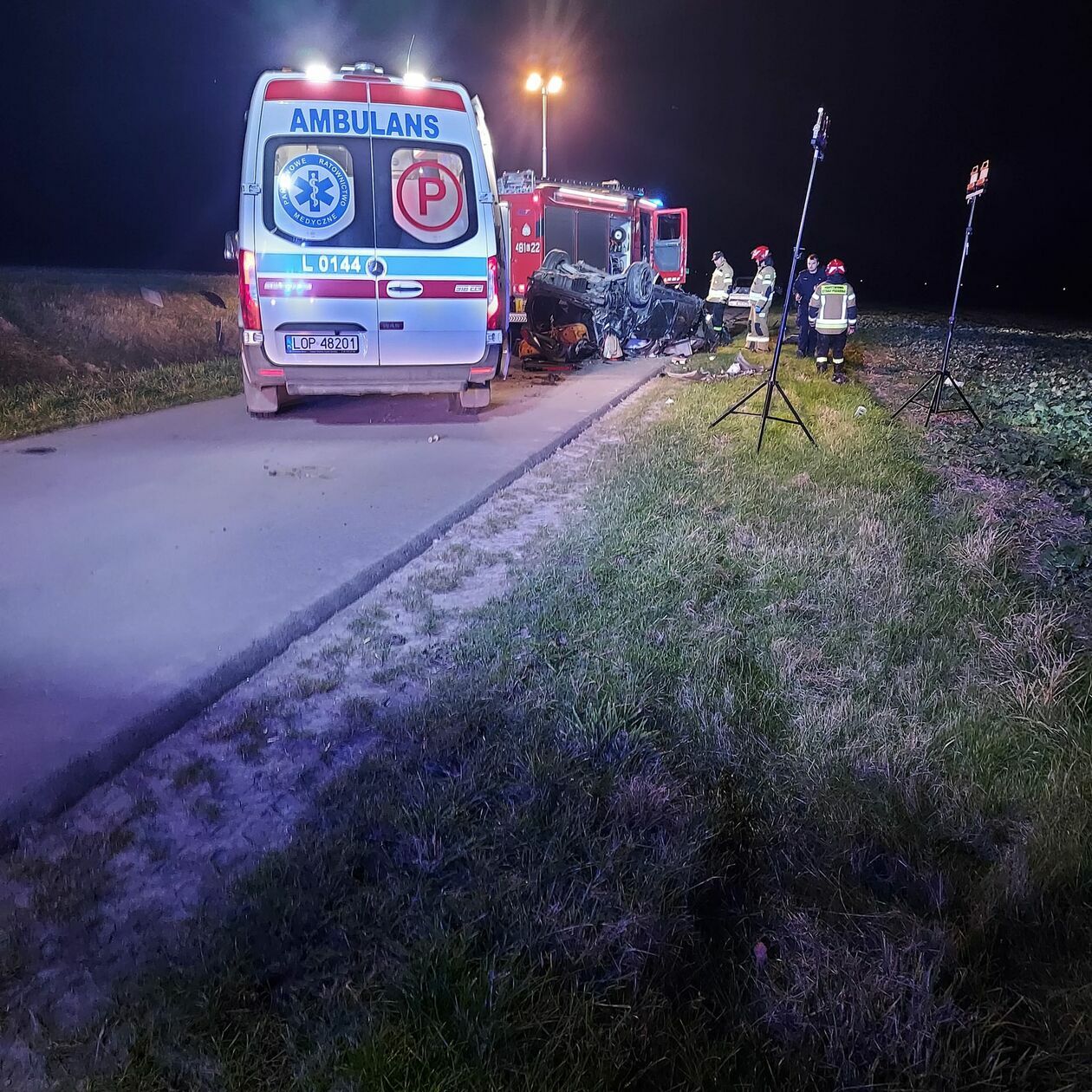  Śmiertelny wypadek w Opolu Lubelskim (zdjęcie 4) - Autor: OSP KSRG Opole Lubelskie