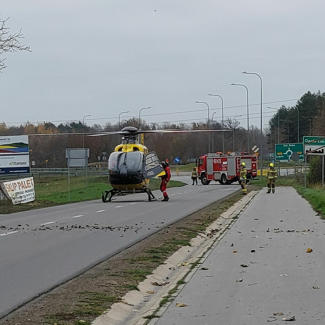  Wypadek w Opolu Lubelskim  - Autor: OSP KSRG Opole Lubelskie