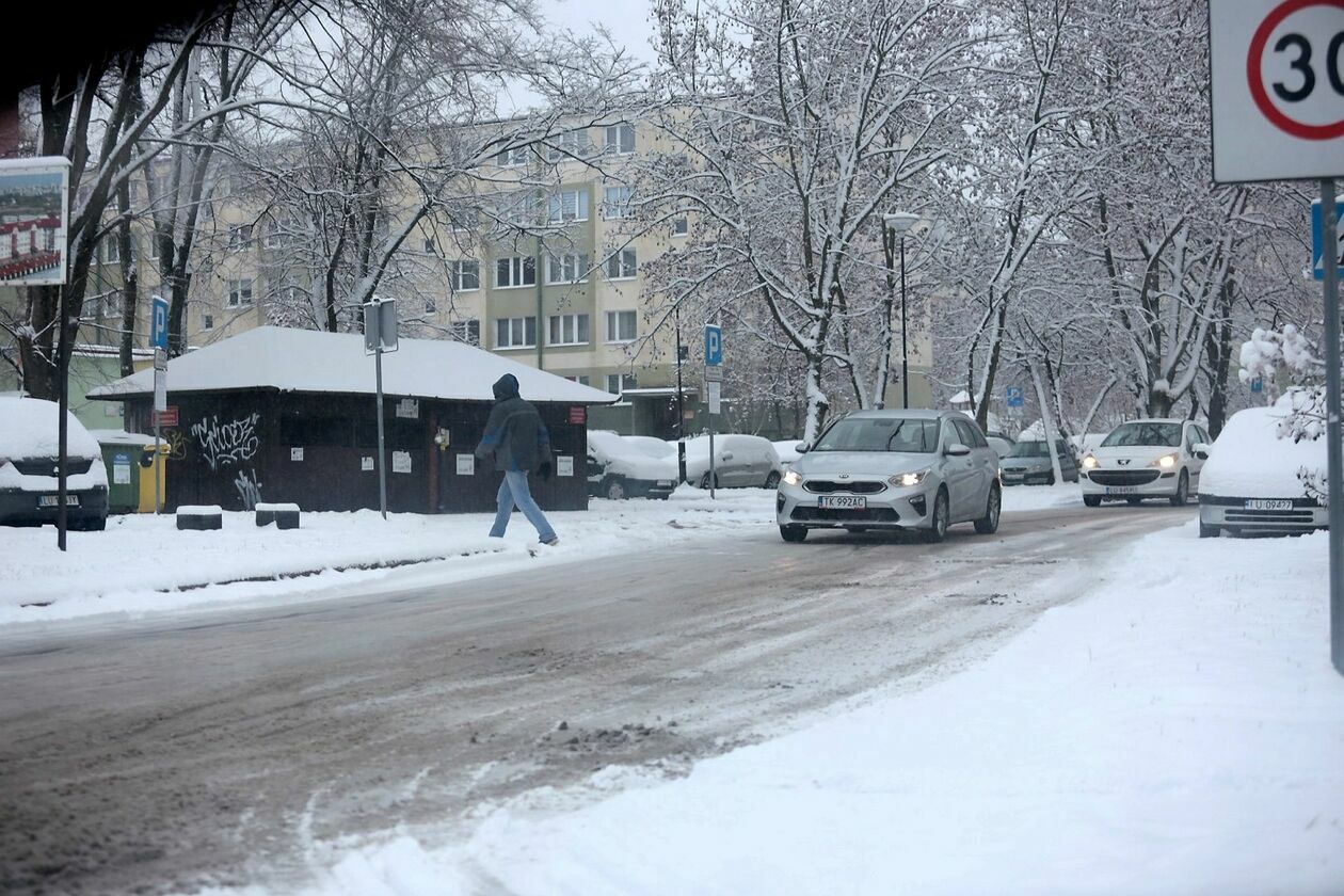  Sypnęło śniegiem w Lublinie (zdjęcie 55) - Autor: Piotr Michalski