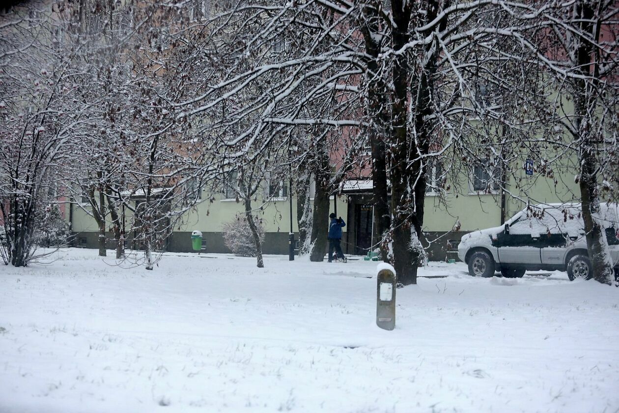  Sypnęło śniegiem w Lublinie (zdjęcie 57) - Autor: Piotr Michalski