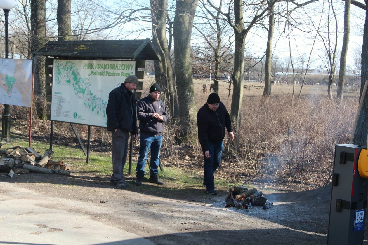 Protest pracowników stadniny w Janowie Podlaskim 