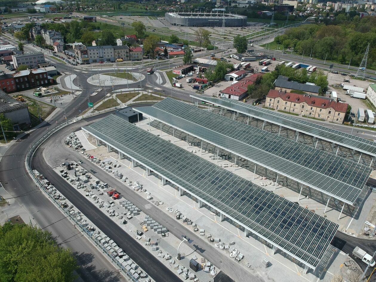  Plac budowy dworca metropolitalnego i obecny dworzec PKS zdjęcia z drona (zdjęcie 6) - Autor: DW