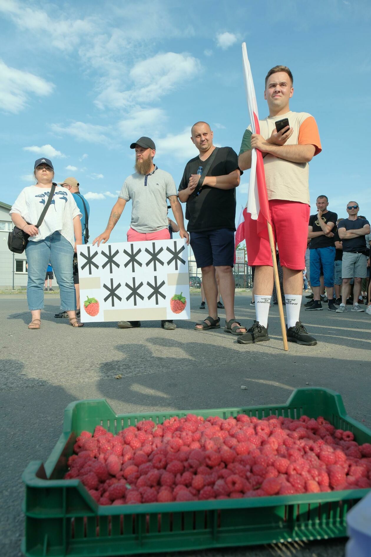  Protest plantatorów malin w Opolu Lubelskim (zdjęcie 5) - Autor: DW
