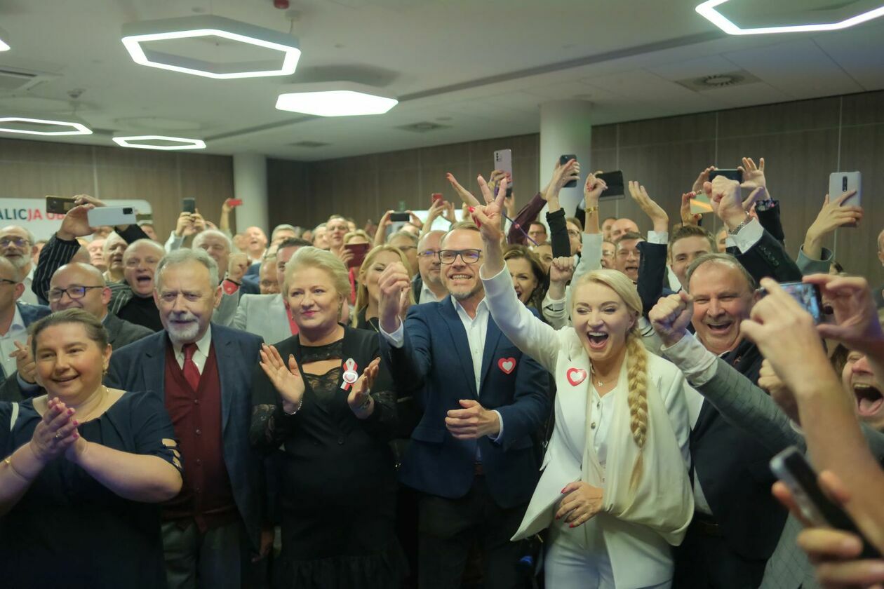 Wybory 2023. Wieczór wyborczy Koalicji Obywatelskiej i Trzeciej Drogi w Lublinie - Autor: DW
