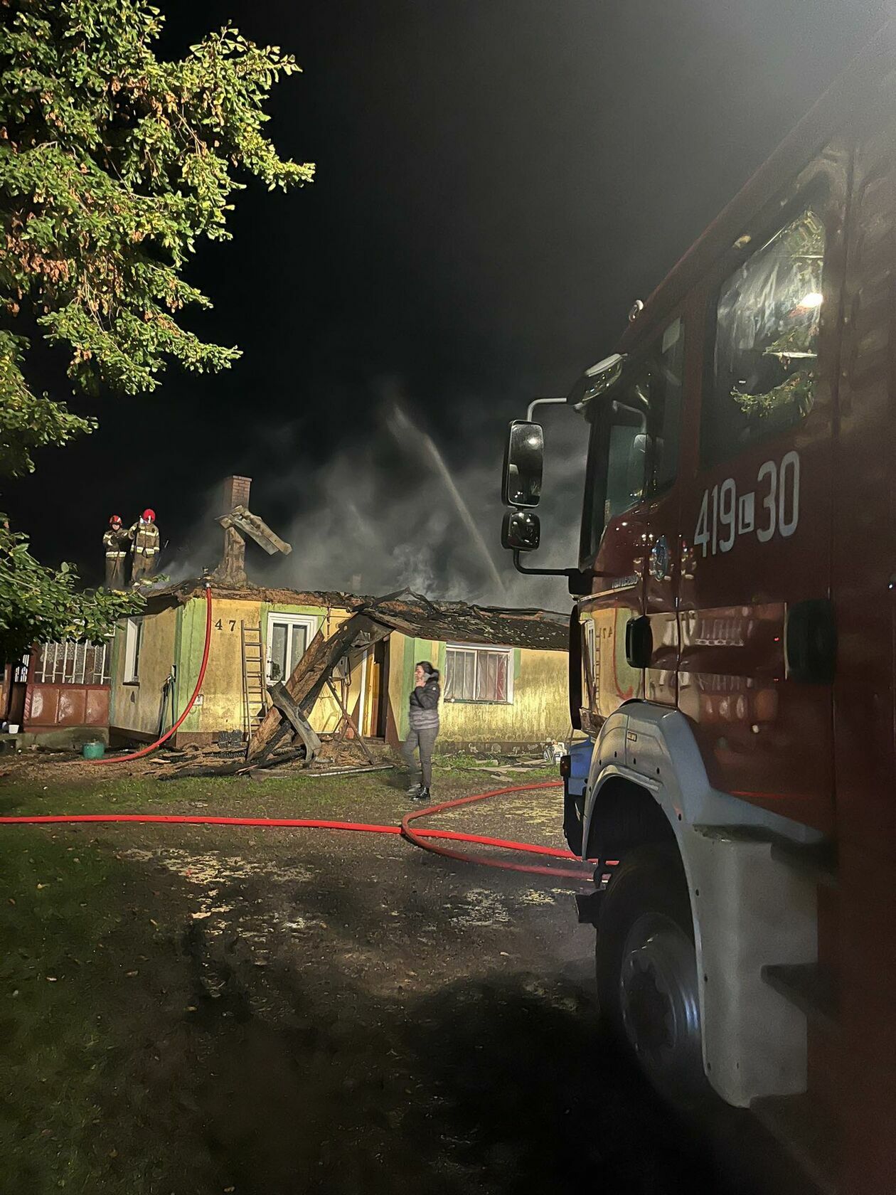  Pożar w Mirczu (zdjęcie 1) - Autor: PSP Hrubieszów 