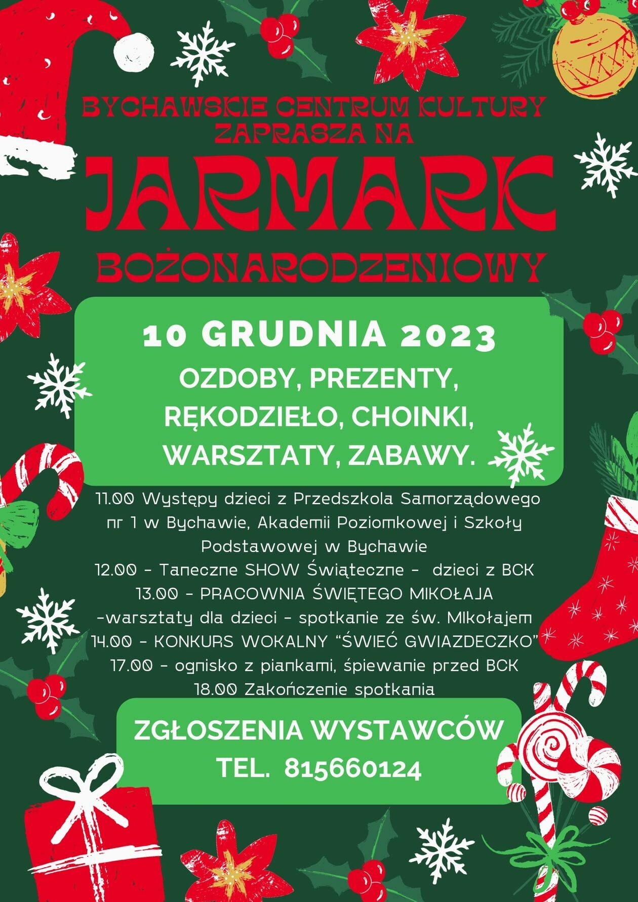  <p>Data: 10 grudnia w godzinach 11-18</p>
<p>Miejsce: Bychawskie Centrum Kultury, Piłsudskiego 34</p>