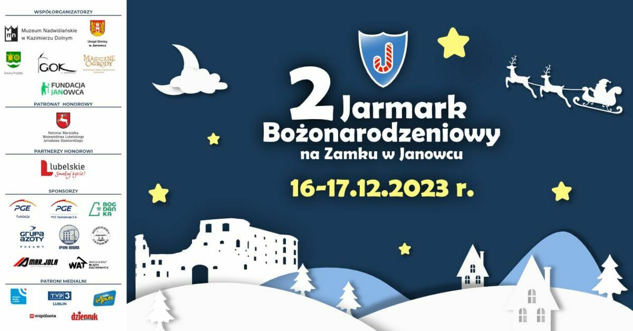  <p>Data: 16-17 grudnia od godziny 17-19.30(sobota) 10-17(niedziela)</p>
<p>Miejsce: Zamek w Janowcu, Lubelska 20</p>