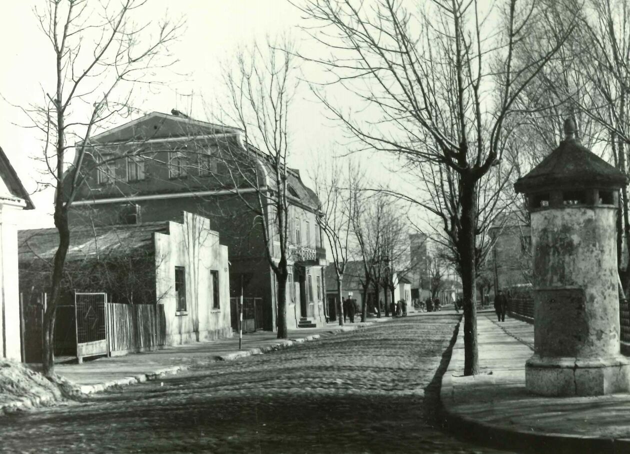  <p>ul. Żabia (obecnie ul. Armii Krajowej), widok od ul. 25 Października (ul. Legion&oacute;w)</p>