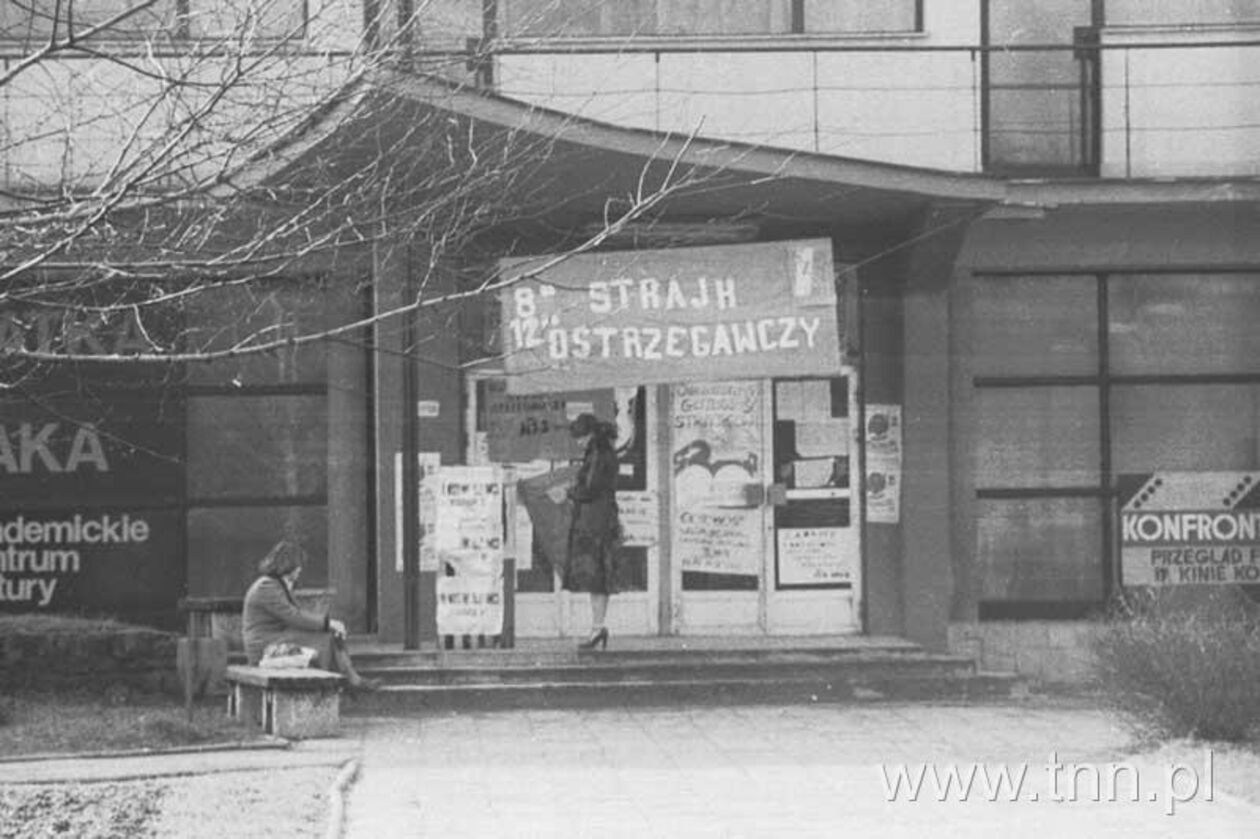  <p>Strajki studenckie na miasteczku akademickim w 1981 roku w Lublinie.</p>