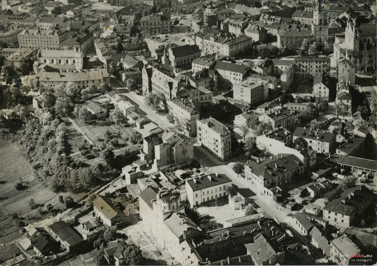  <p>1967 r. Lublin ulica Dabrowskiego (obecna Bernardyńska) widok z lotu ptaka.</p>