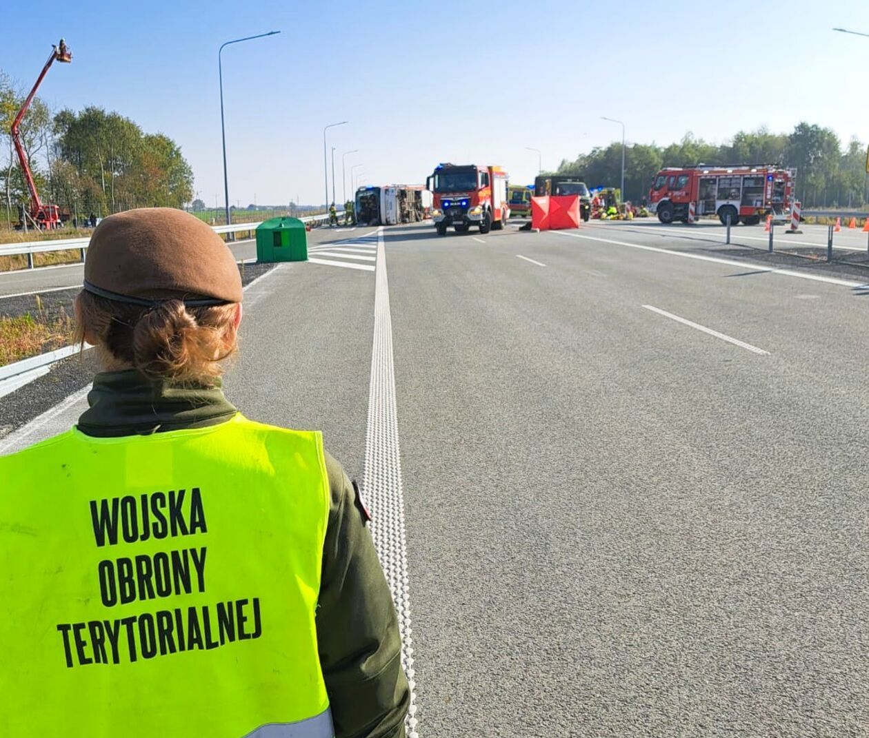  Symulacja wypadku masowego na A2 (zdjęcie 10) - Autor: KM PSP Biała Podlaska, Akademia Bialska