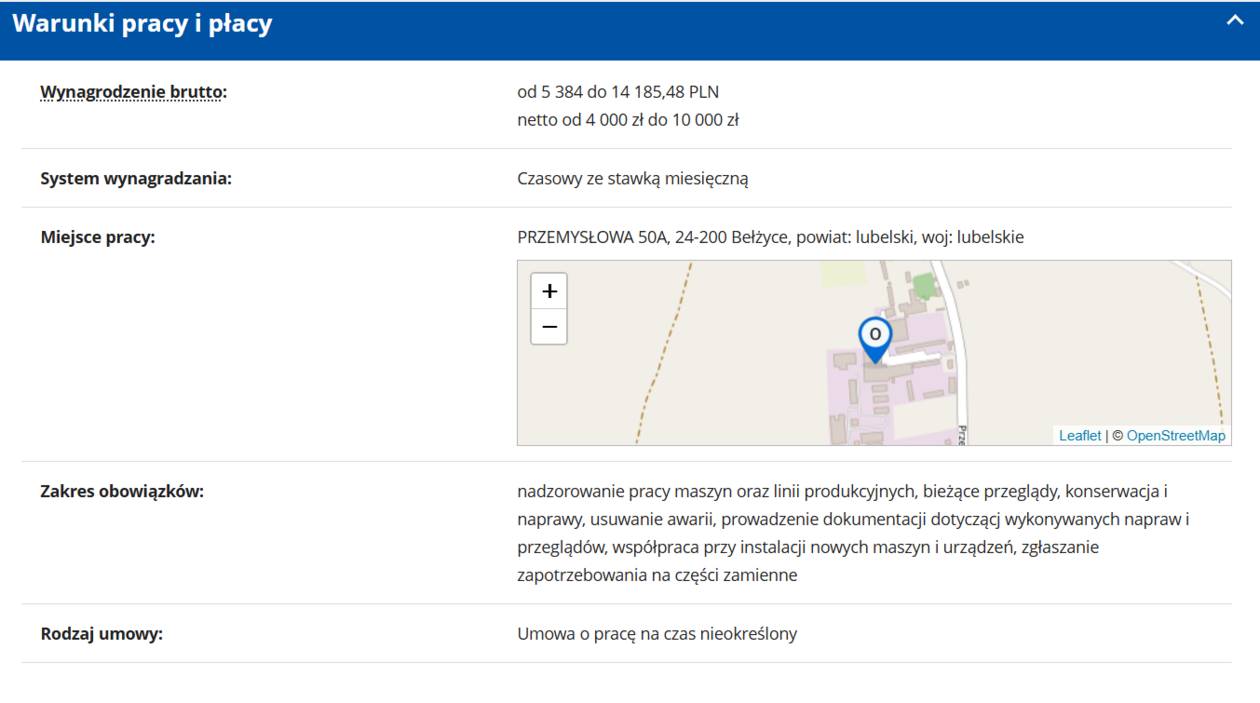  <p><a href="https://oferty.praca.gov.pl/portal/lista-ofert/szczegoly-oferty/6ed8736f9a2a7844c312f1458dfcb0b3">&gt;&gt; LINK DO OFERTY &lt;&lt;</a></p>