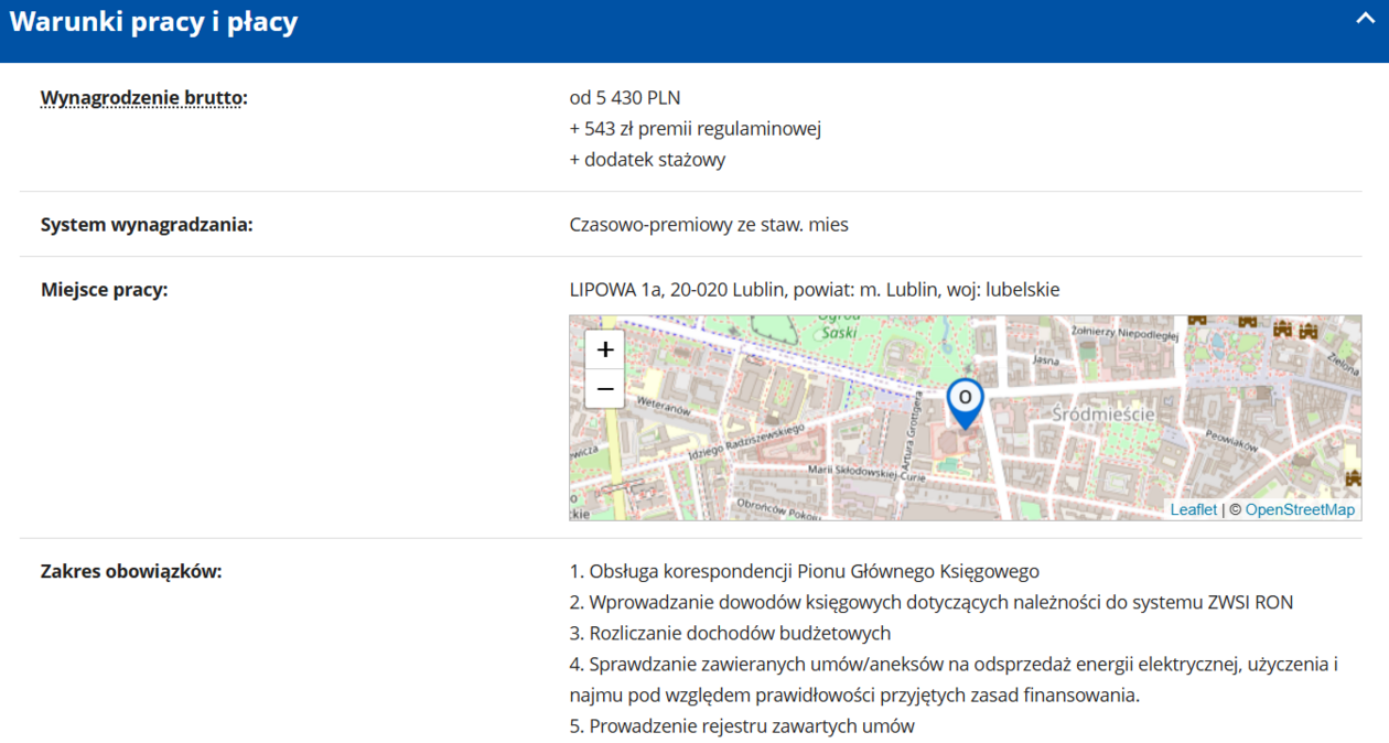  <p><a href="https://oferty.praca.gov.pl/portal/lista-ofert/szczegoly-oferty/dde368b0ba8e29d3d368b2923353b01d">&gt;&gt; LINK DO OFERTY &lt;&lt;</a></p>