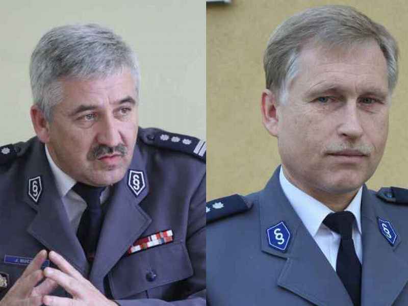 Jacek Buczek (po lewej) zostanie zastępcą komendanta wojewódzkiego policji, Jacek Kucharczyk (po pra