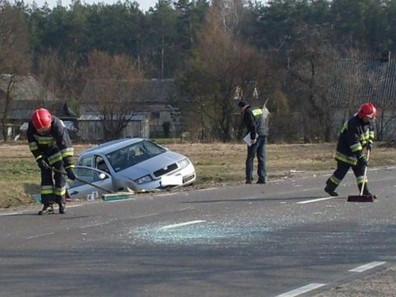 Ranni trafili do szpitala w Radzyniu Podlaskim. (Fotonews / MM Lublin)