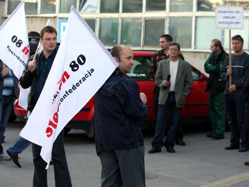 Protest pracowników Zakładu Narzędziowego w Świdniku (Bartłomiej Żurawski)