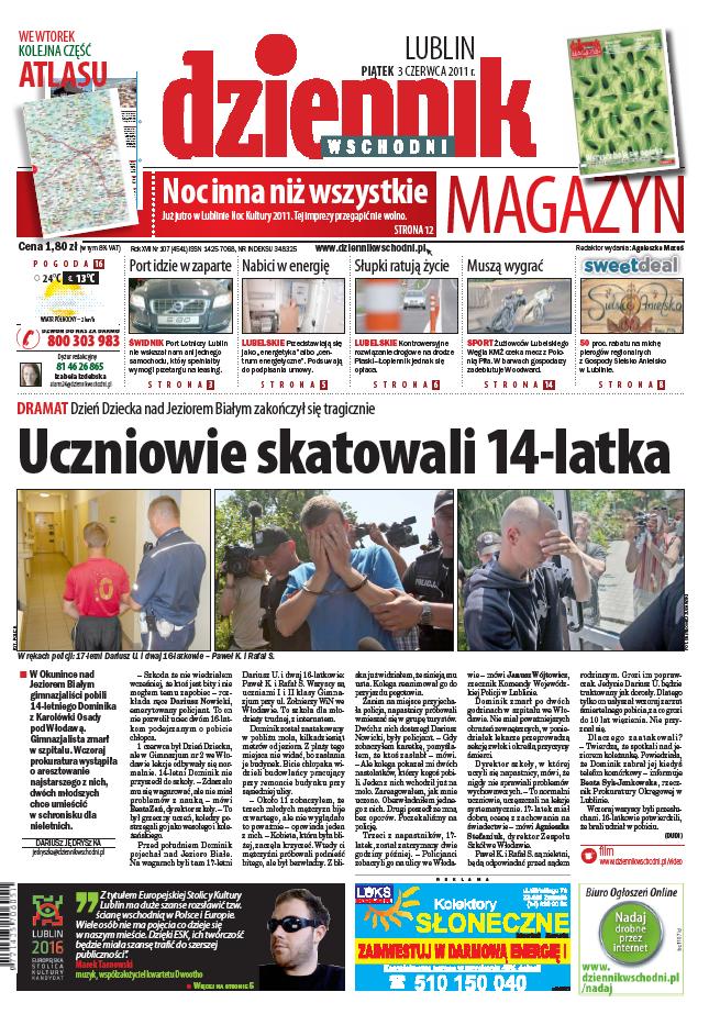 Jedynka Dziennik Wschodniego z 3 czerwca 2011 r.