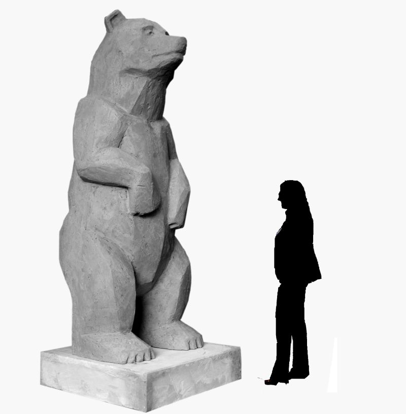 Tak wyglądać będzie jeden z niedźwiedzich posągów, które staną nad Uherką<br />
 (UM Chełm)