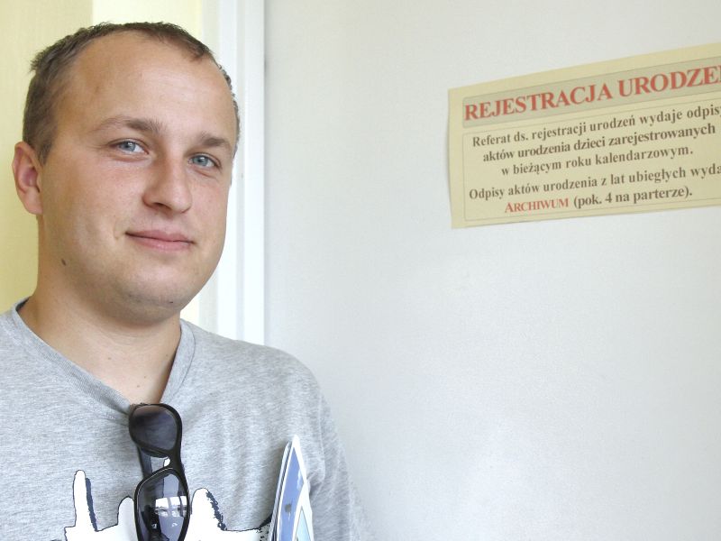 Michał Oraniec zarejestrował wczoraj syna w lubelskim Urzędzie Stanu Cywilnego. Nazwał go Aleksander