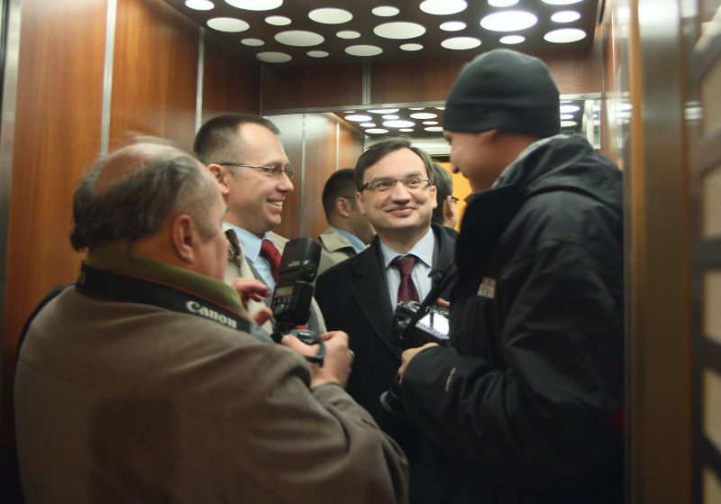 Zbigniew Ziobro tuż przed konferencją prasową w hotelu Huzar w Lublinie (Maciej Kaczanowski)