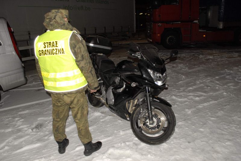 Skradziony motocykl jechał z Włoch na Ukrainę (Straż Graniczna)