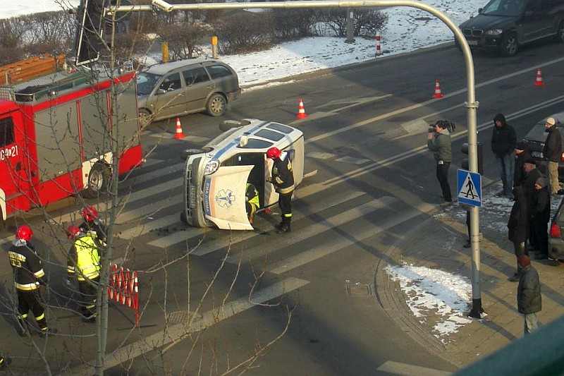 Wypadek na skrzyżowaniu  ul. Biernackiego i Północnej (Alicja / Alarm24)