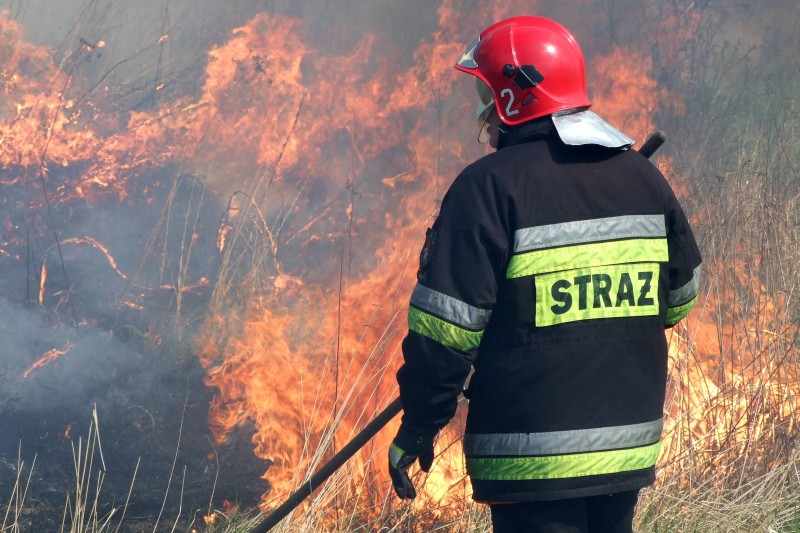 Im bliżej wiosny, tym częściej strażacy wyjeżdżają do wypalanych traw (Jakub Markiewicz / Archiwum)