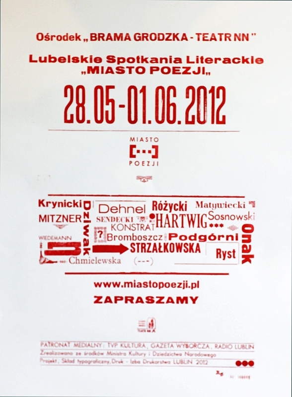 "Miasto Poezji" 2012 (program)