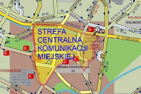W strefie znajdzie się 57 ulic, a jej granice wyznaczają: • al. Tysiąclecia • al. Solidarności • ul.