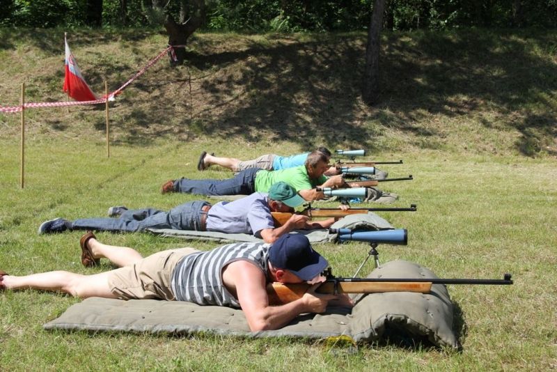 Zawody zorganizowanona strzelnicy sportowej w Hańsku  (GOK Hańsk)