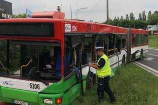 Wypadek na ul. Diamentowej w Lublinie (Paweł P. / MM Lublin)