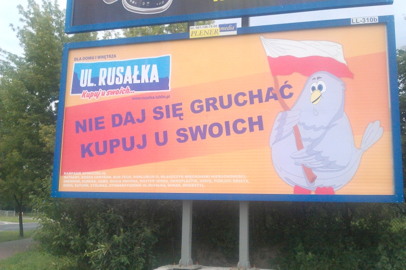 Kontrowersyjne hasło ma zachęcać lublinian do zakupów na Rusałce. (Krzysztof Wiejak / MoDO)