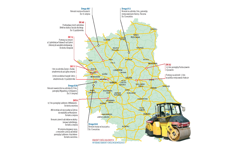 Pod kuratelą lubelskiej GDDKiA jest ponad tysiąc kilometrów dróg. Zarząd Dróg Wojewódzkich w Lublini