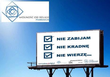 Takie billboardy mają stanąć w Lublinie. (www.wolnoscodreligii.pl/)