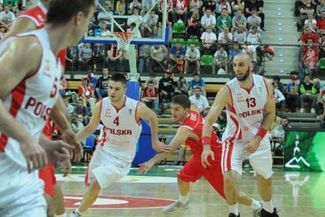 Marcin Gortat w ostatnim meczu Polski z Finalndią zdobył 27 punktów (KUKUłA/MMZIELONAGORA)