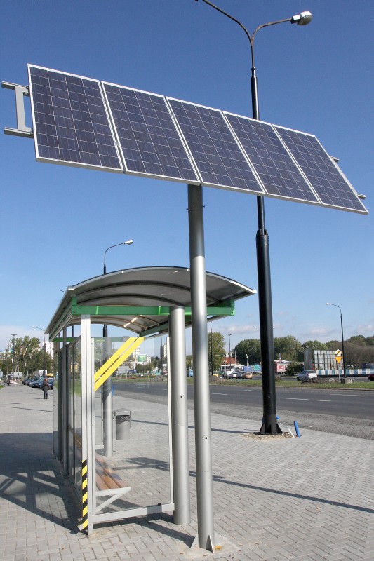 Bateria słoneczna, która stoi obok al. Unii Lubelskiej, będzie jedyną taką w mieście (Wojciech Nieśp