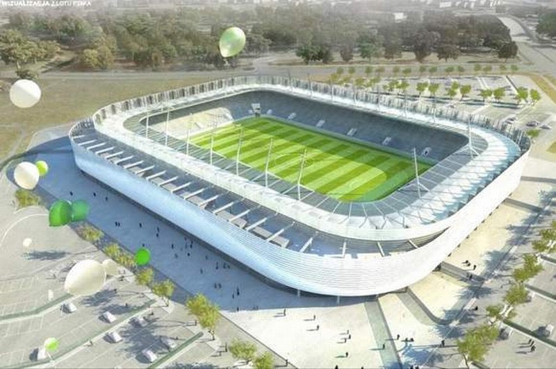Tak ma wyglądać stadion przy ul. Krochmalnej w Lublinie (Wizualizacja inwestora)