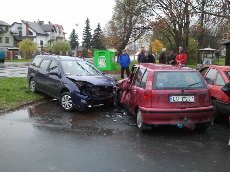 Wypadek na Nałkowskich w Lublinie (zdjęcie od Internauty)