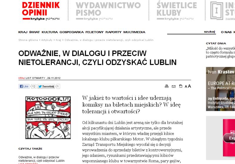 Strona internetowa Krytyki Politycznej (krytykapolityczna.pl)