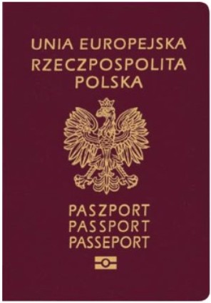 Okładka polskiego paszportu (Wikipedia)