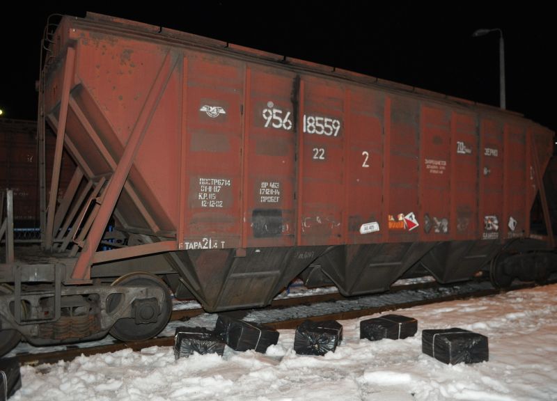 Wagon, w którym ukryte były papierosy