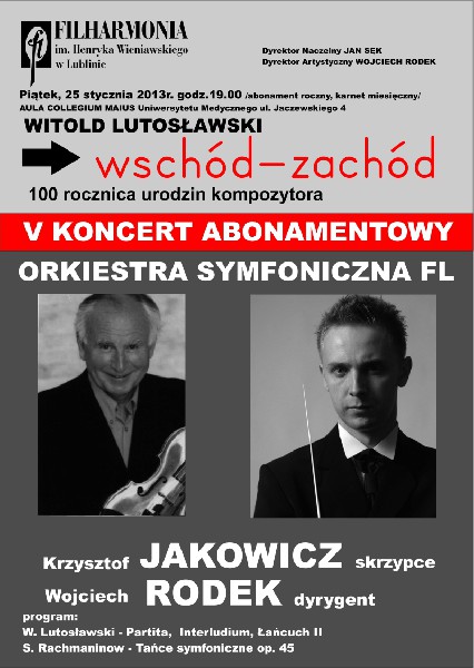Krzysztof Jakowicz w filharmonii (Materiały prasowe)