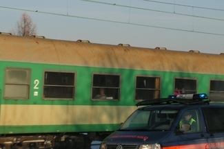 W związku z interwencją pociąg nr 25112 miał 32 min opóźnienia. (Straż Ochrony Kolei)