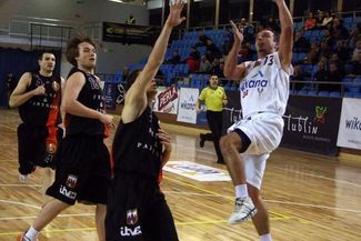 Fragment meczu Wikany-Startu Lublin z Astorią Bydgoszcz (JACEK ŚWIERCZYŃSKI)