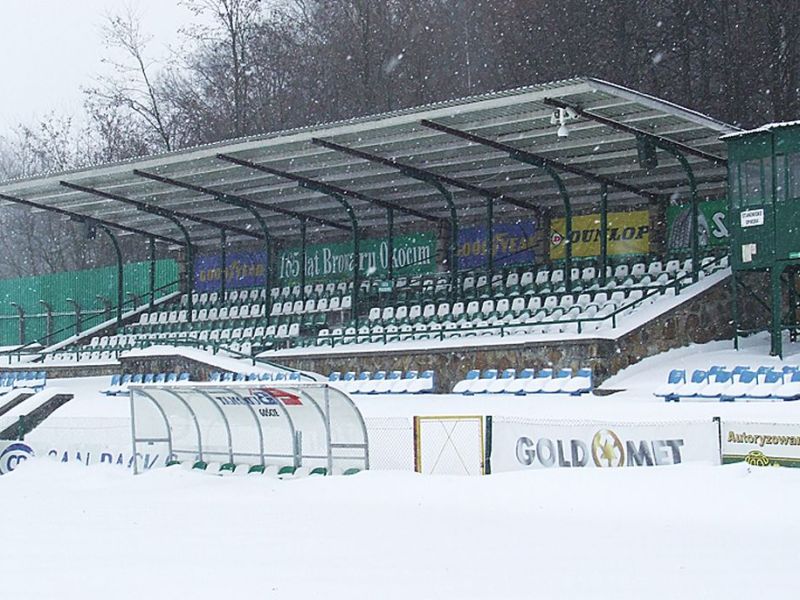 Tak w piątek wyglądał stadion Okocimskiego (Tomasz Duda/okocimski.com)