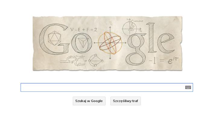 Leonhard Euler w Google Doodle. (Google)