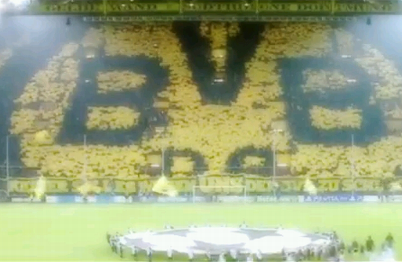 Borussia - Malaga dziś o 20:45. Transmisja w Canal+Sport. Na zdjęciu stadion w Dortmundzie (YouTube)